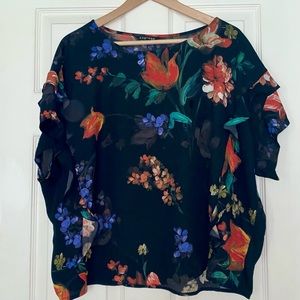 Boxy Floral Blouse Top